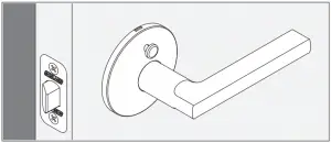 PRIVACY FUNCTION ONLY Choose privacy pin location