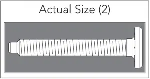 Secure with two (2) screws