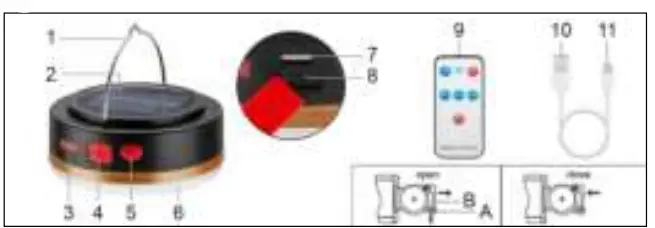 goobay-60344-LED-Solar-Camping-Lamp-with-IR-Remote-Control-FIG-1