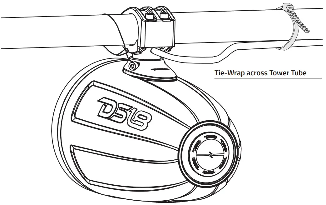DS18 CF X10TPNEO Carbon Fiber Texture 10 Inch Marine Tower Neodymium Speaker - Figure 8