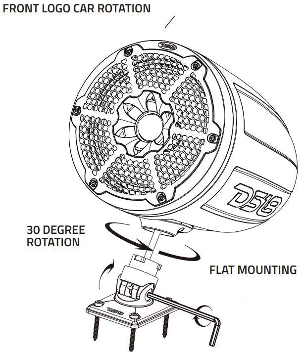 DS18 CF X10TPNEO Carbon Fiber Texture 10 Inch Marine Tower Neodymium Speaker - Figure 9