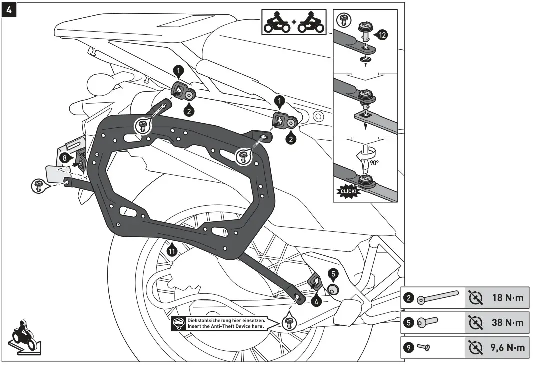 SW MOTECH KFT 08 990 30000 B Pro Side Carrier - Figure 5