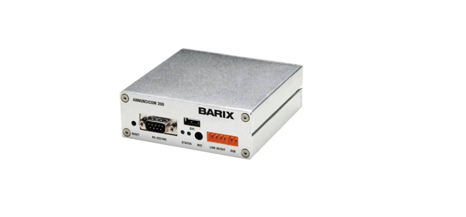 Barix Audio And Control Over Ip Solutions User Guide Barix Audio And Control Over Ip Solutions User Guide