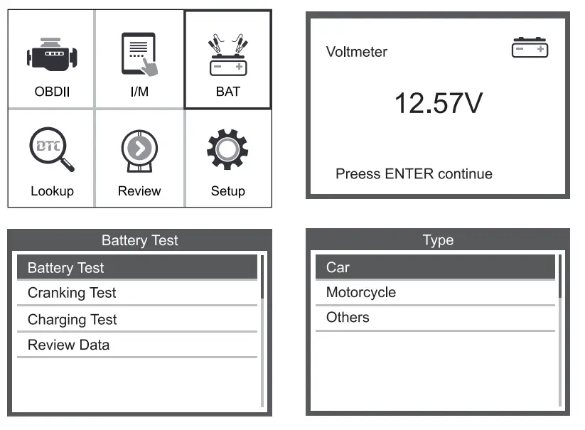 AUTOPHIX OM129 Pro 6V 12V Car Battery Tester 100-2000 CCA Battery Load Tester - fig 2
