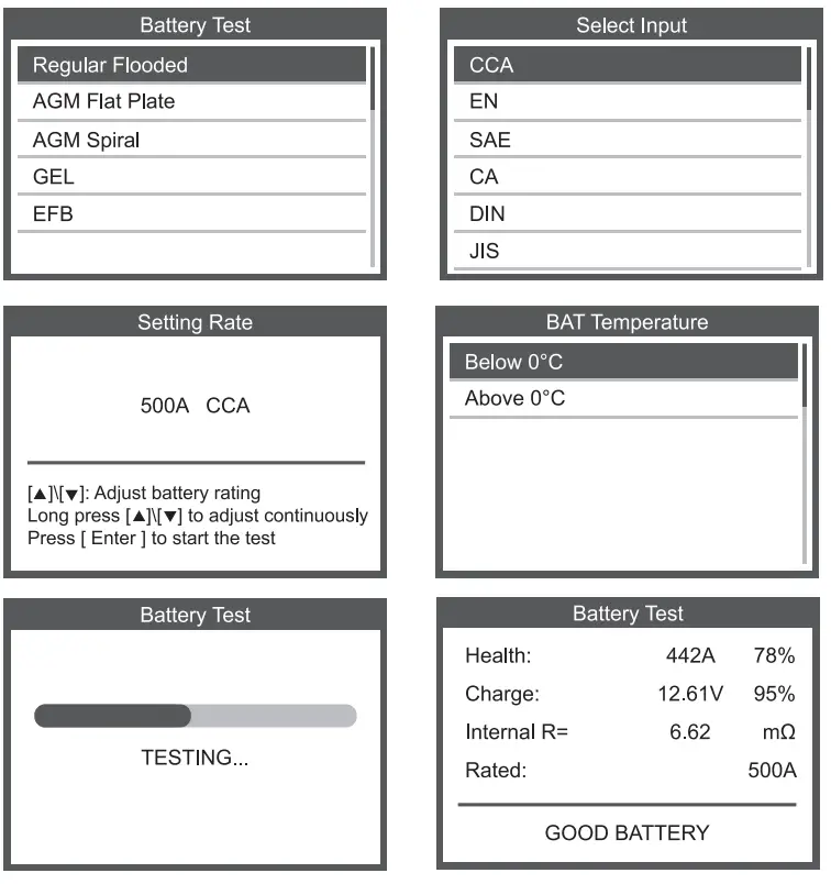 AUTOPHIX OM129 Pro 6V 12V Car Battery Tester 100-2000 CCA Battery Load Tester - fig 3