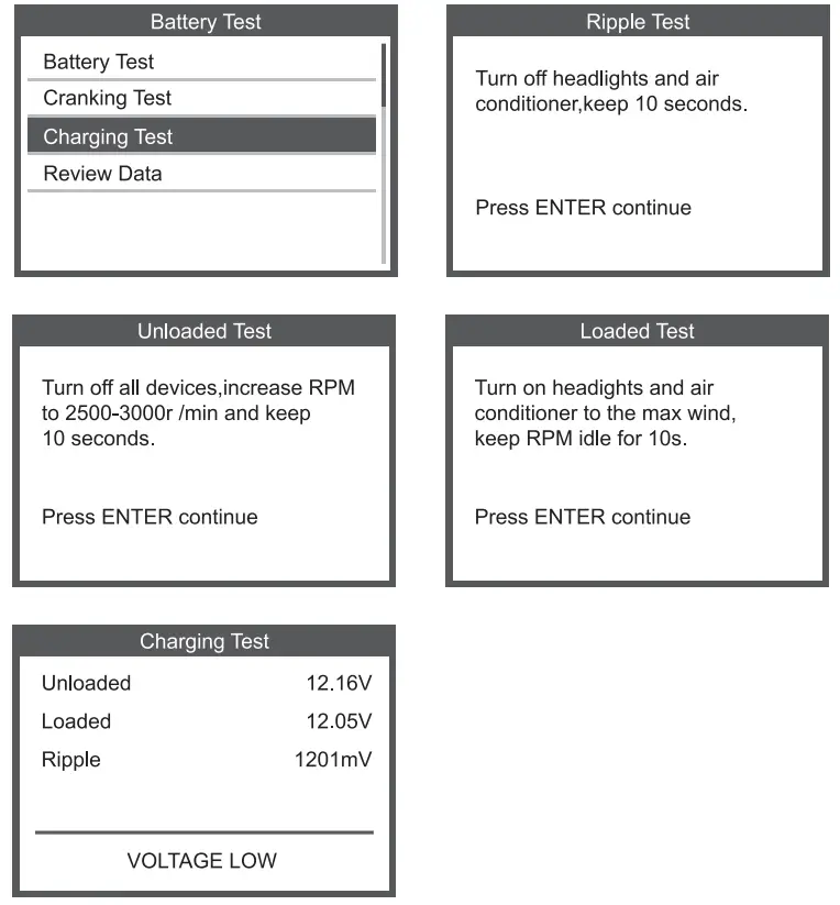 AUTOPHIX OM129 Pro 6V 12V Car Battery Tester 100-2000 CCA Battery Load Tester - fig 4