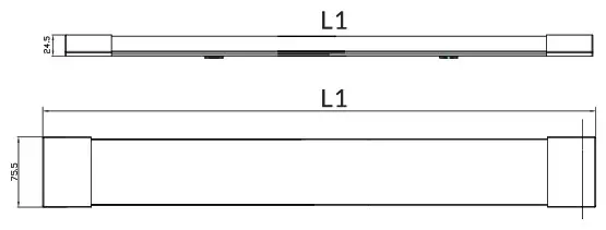 V TAC 80133970 LED Prismatic Fitting - TECHNICAL DATA