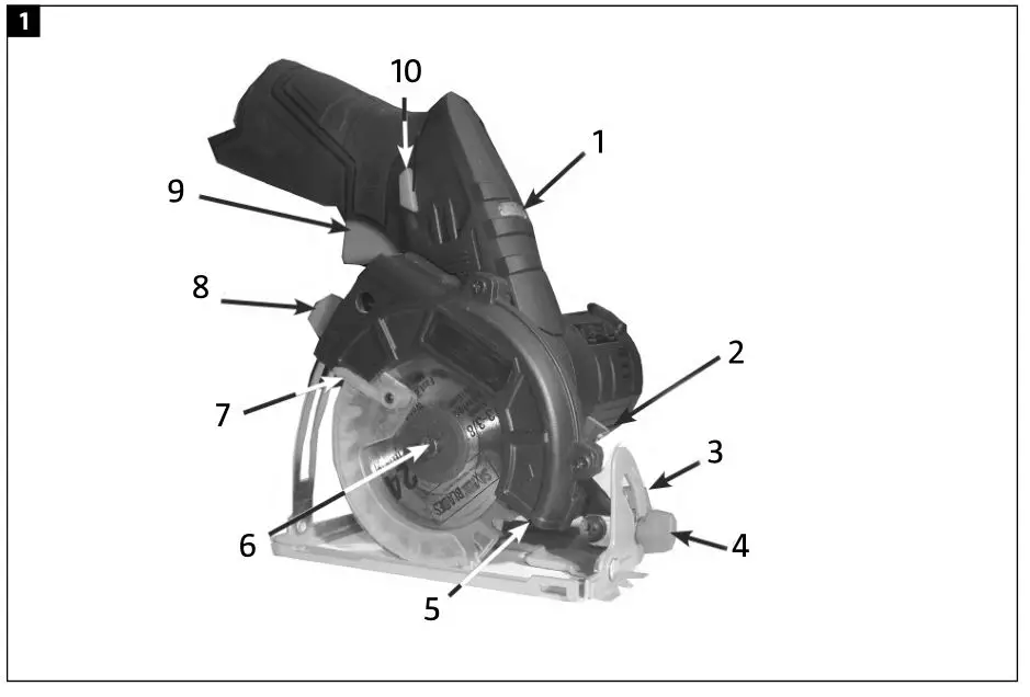 MEEC TOOLS 019803 12V Compact Circular Saw - Figure 1