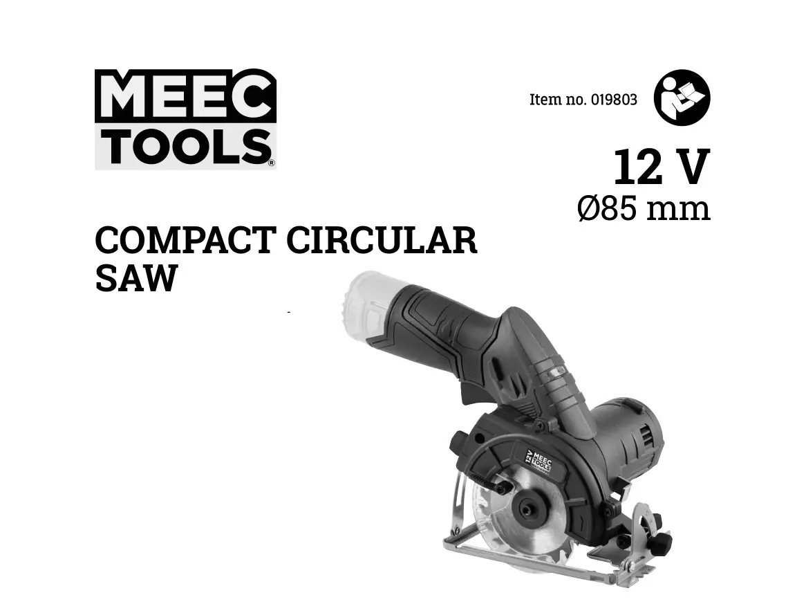 MEEC TOOLS 019803 12V Compact Circular Saw Instruction Manual