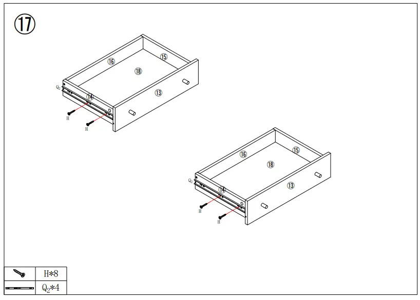 URTR HY02144Y Vintage Classic Oak Wood Sideboard - Fi 18