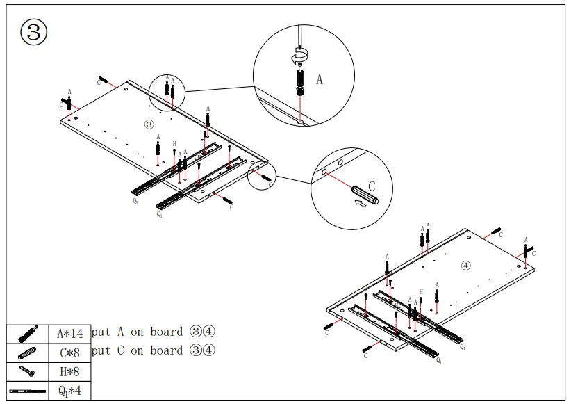 URTR HY02144Y Vintage Classic Oak Wood Sideboard - Fig 3