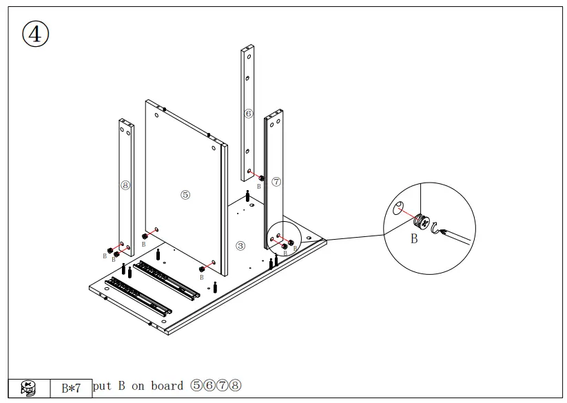 URTR HY02144Y Vintage Classic Oak Wood Sideboard - Fig 3