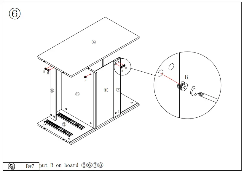 URTR HY02144Y Vintage Classic Oak Wood Sideboard - Fig 7