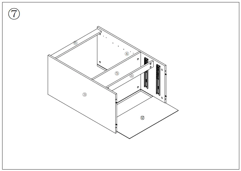 URTR HY02144Y Vintage Classic Oak Wood Sideboard - Fig 8