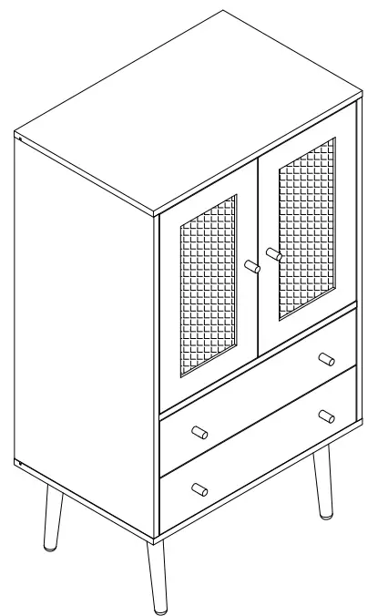 URTR HY02144Y Vintage Classic Oak Wood Sideboard - Fig9