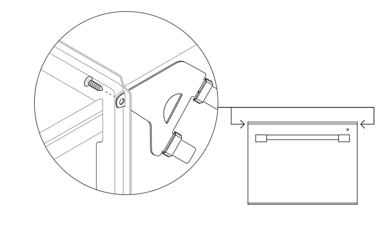 Secure To Cabinetry Via Brackets (Method A)