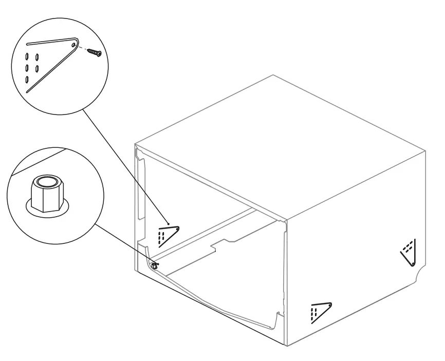 Secure To Cabinetry Via Drawer Removal (Method B)
