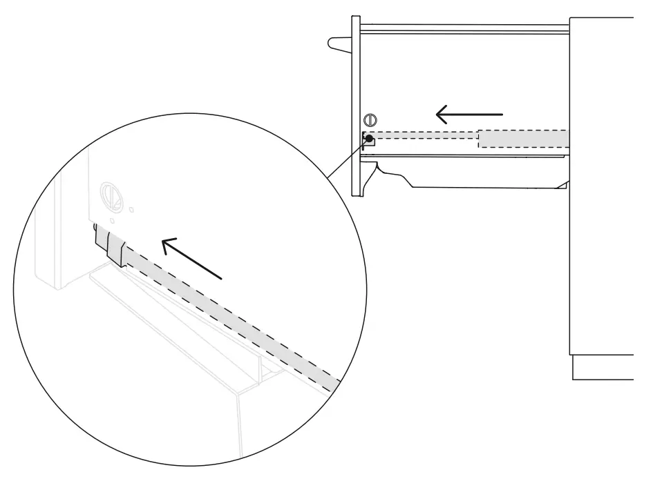 Secure To Cabinetry Via Drawer Removal (Method B)