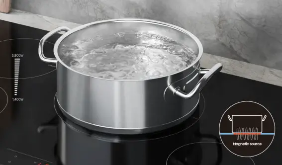 SAMSUNG NZ30A3060UK 30 Inch Smart Induction Cooktop with Wi-Fi in Black - Fig3