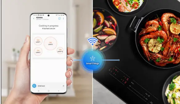 SAMSUNG NZ30A3060UK 30 Inch Smart Induction Cooktop with Wi-Fi in Black - Fig5