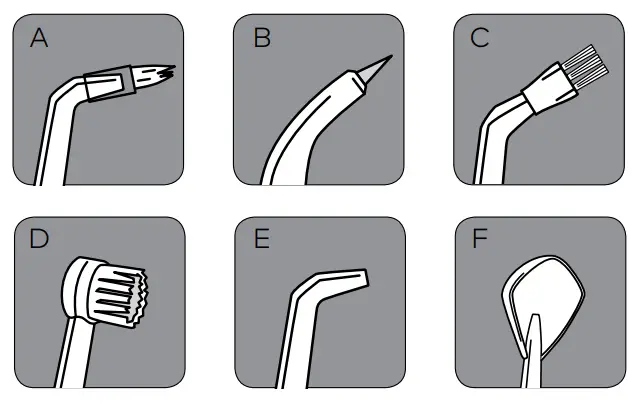 waterpik Water Flosser WP-320 Series - NOT ALL TIPS INCLUDED IN ALL MODELS