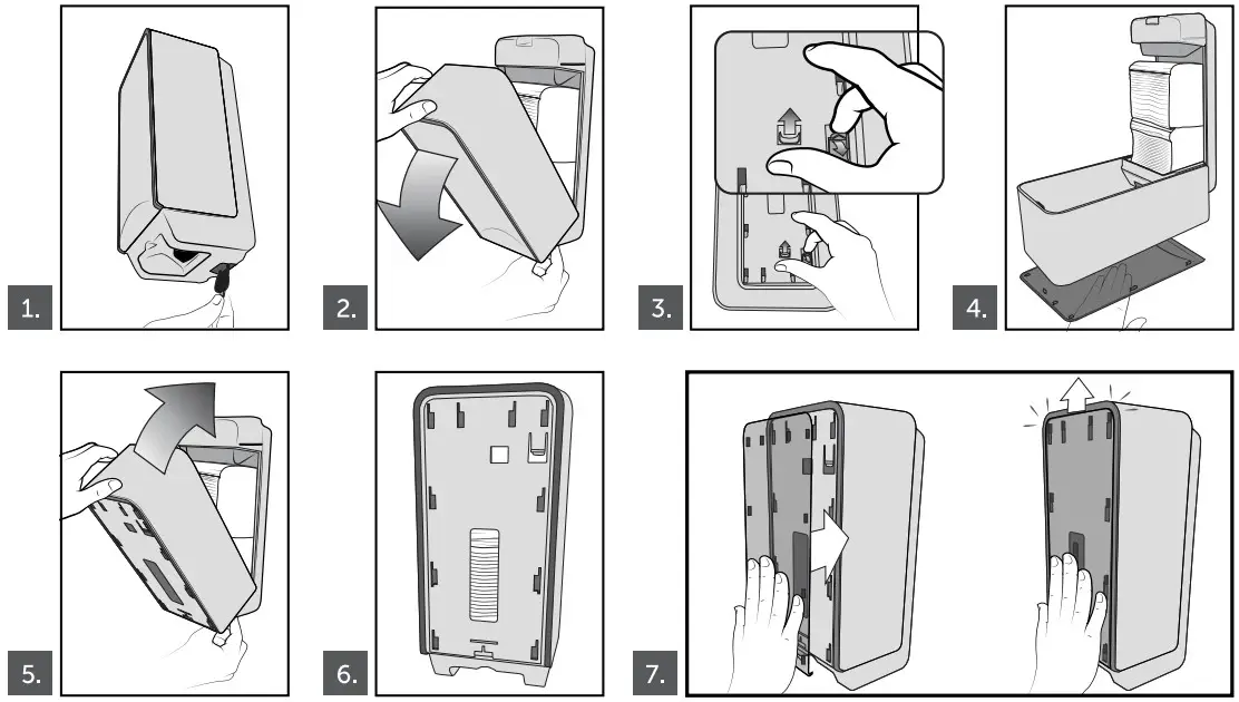 Kimberly-Clark ICON Folded Toilet Tissue Dispenser Faceplate Replacement - FIg