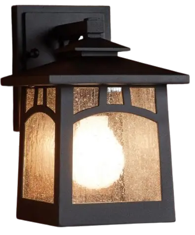 PARK HARBOR 941499 Carytown Black Outdoor Entrance Wall Sconce