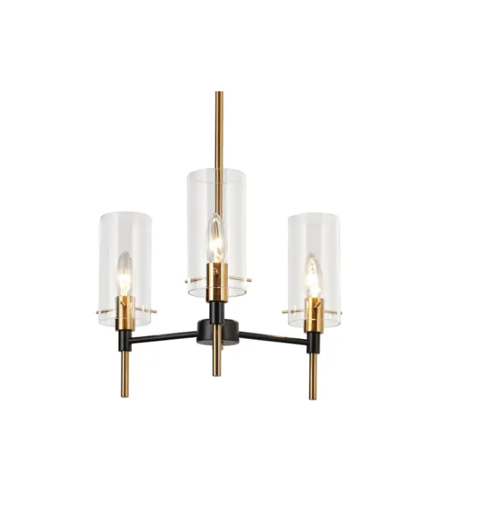 Zevni A04685 Gerben 15 Inch Wide Brass And Black Chandelier Instruction Manual