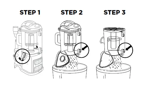 EMPTYING THE DUST CUP