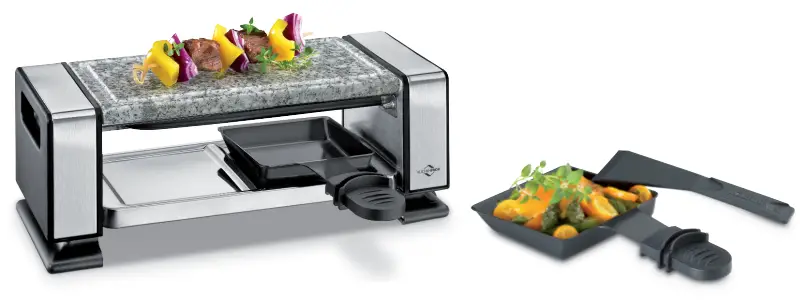 KUCHENPROFI-Raclette-In-Black-with-2-Pans-PRODUCT