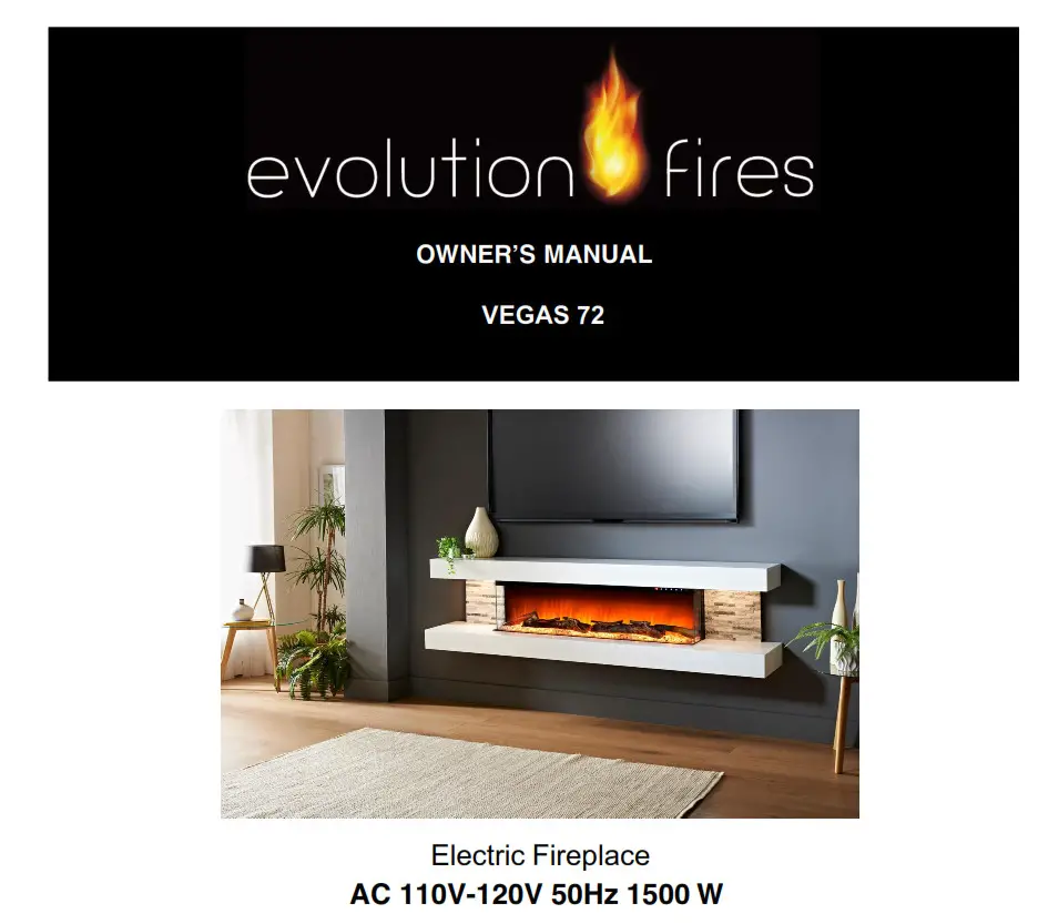 Evolution Fires Vegas 72 Electric Fireplace 1