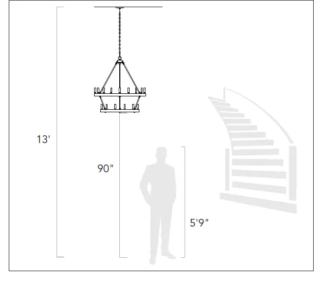 GOLDEN LIGHTING 3306-6-Orwell-6-Light-29-inch-Matte-Black-Chandelier-Ceiling-Light-fig- (3)