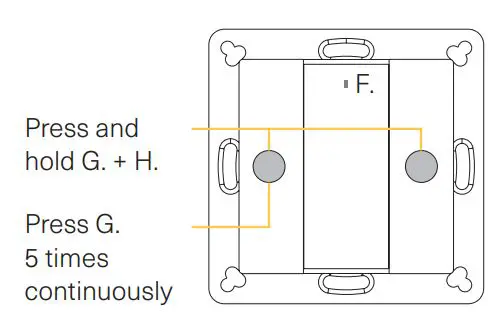 Heimgard Wireless Switch 2 Buttons User Guide - Factory reset