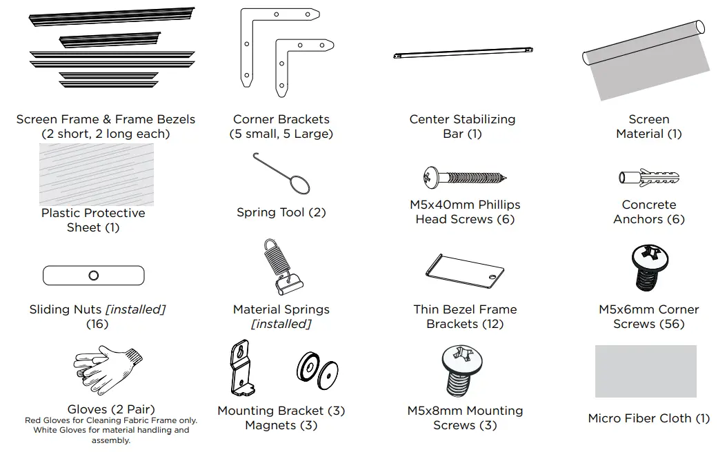 DRAGONFLY Ambient Light Reflecting Thin-Bezel Fixed Projection Screens - fig 1