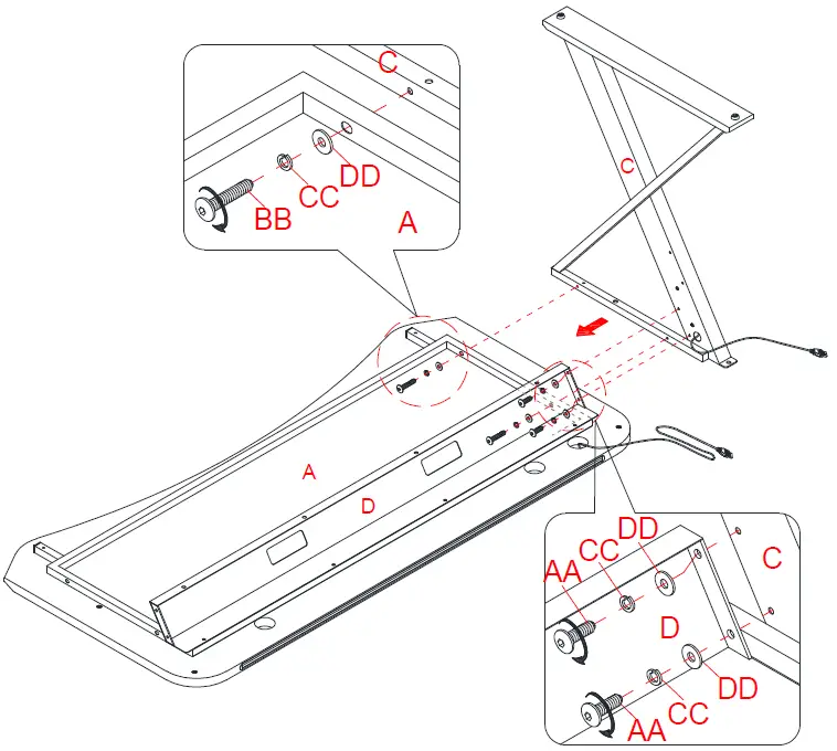 DPS CSC60GD-1 60 Inch Gaming Desk 13