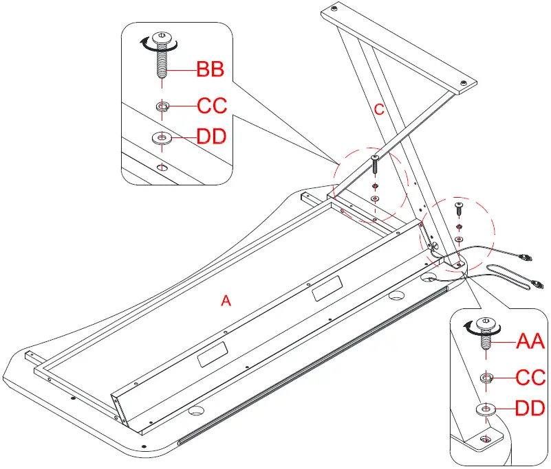 DPS CSC60GD-1 60 Inch Gaming Desk 14