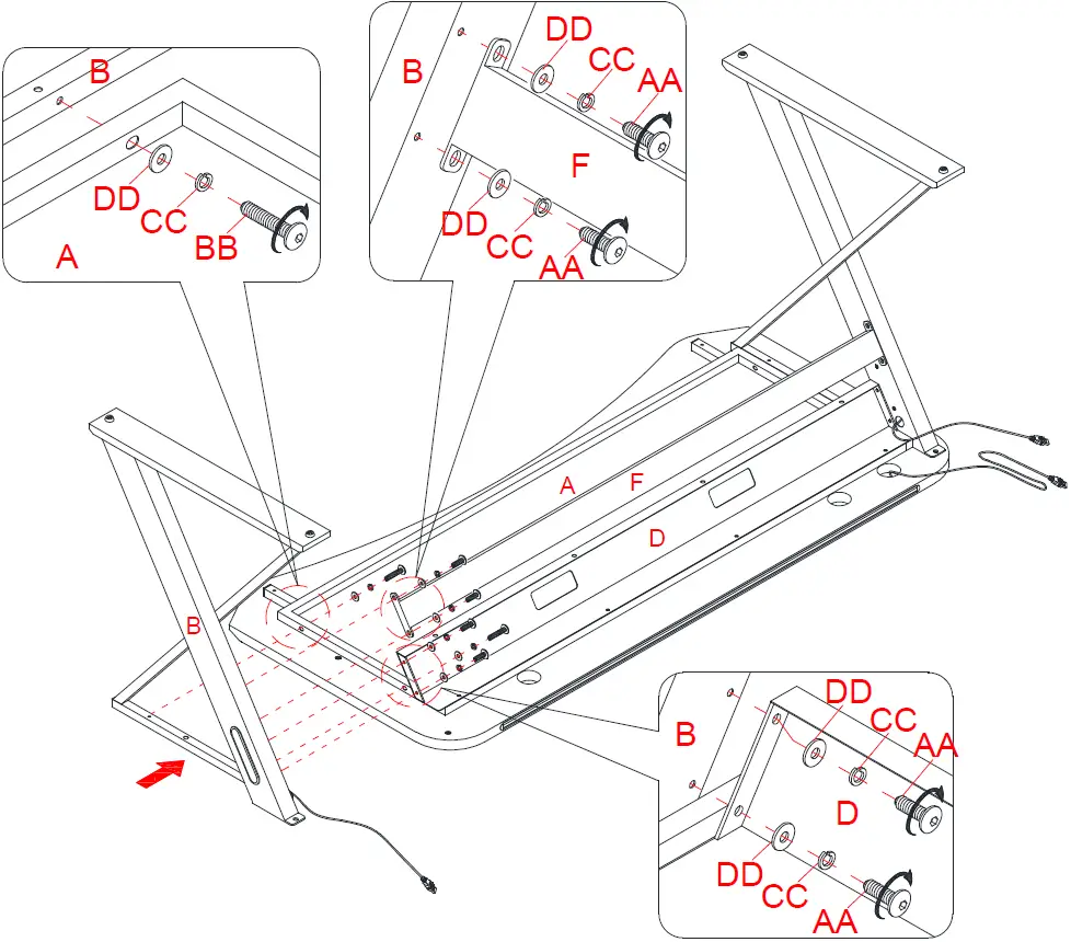 DPS CSC60GD-1 60 Inch Gaming Desk 16