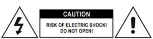RISK OF ELECTRIC SHOCK
