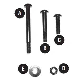 PEAK PILATES MVe ® Reformer Tower Conversion Kit - Hardware Packs