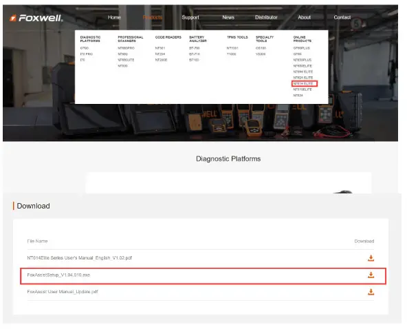 Foxwell NT6-Series scanners and print data Update - Step 4