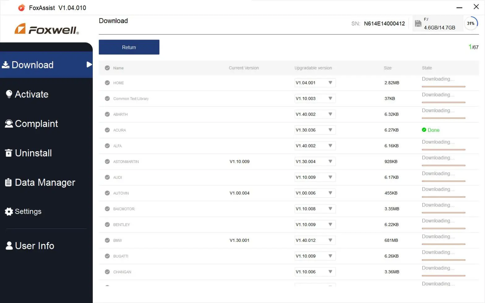 Foxwell NT6-Series scanners and print data Update - Step 9 1