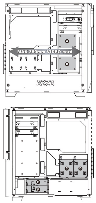 AZZA INFERNO 310 DF Case Gaming - INSTALLATION