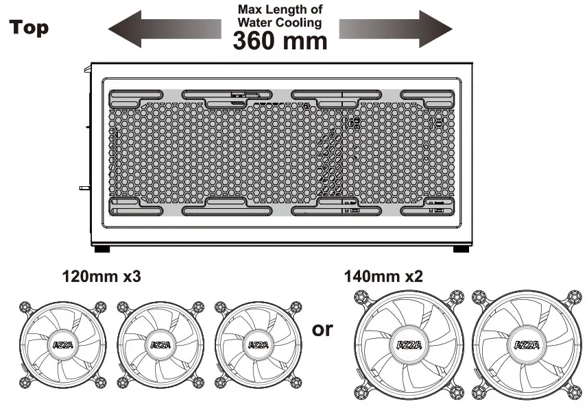 AZZA INFERNO 310 DF Case Gaming - TOP