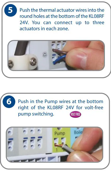 SALUS KL08RF24 UPC Wireless Control Box Installation Guide - Installing and Connecting the KL08RF24 5,6