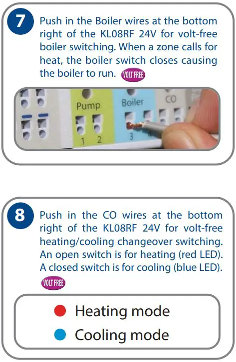 SALUS KL08RF24 UPC Wireless Control Box Installation Guide - Installing and Connecting the KL08RF24 7,8