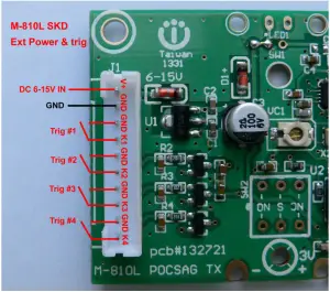 4). Ext. Power and Ext. alarm trig input