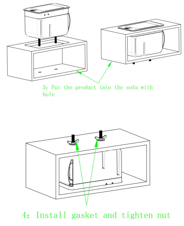 Emomo Technology ICPRRWMHS Multi Function Cup Holder - Installation 2