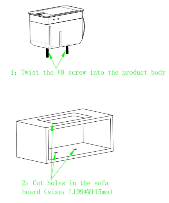 Emomo Technology ICPRRWMHS Multi Function Cup Holder - Installation