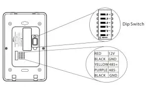 ZKTeco FR1500S Flush-Mounted RS-485 Fingerprint Reader - Dip Switch