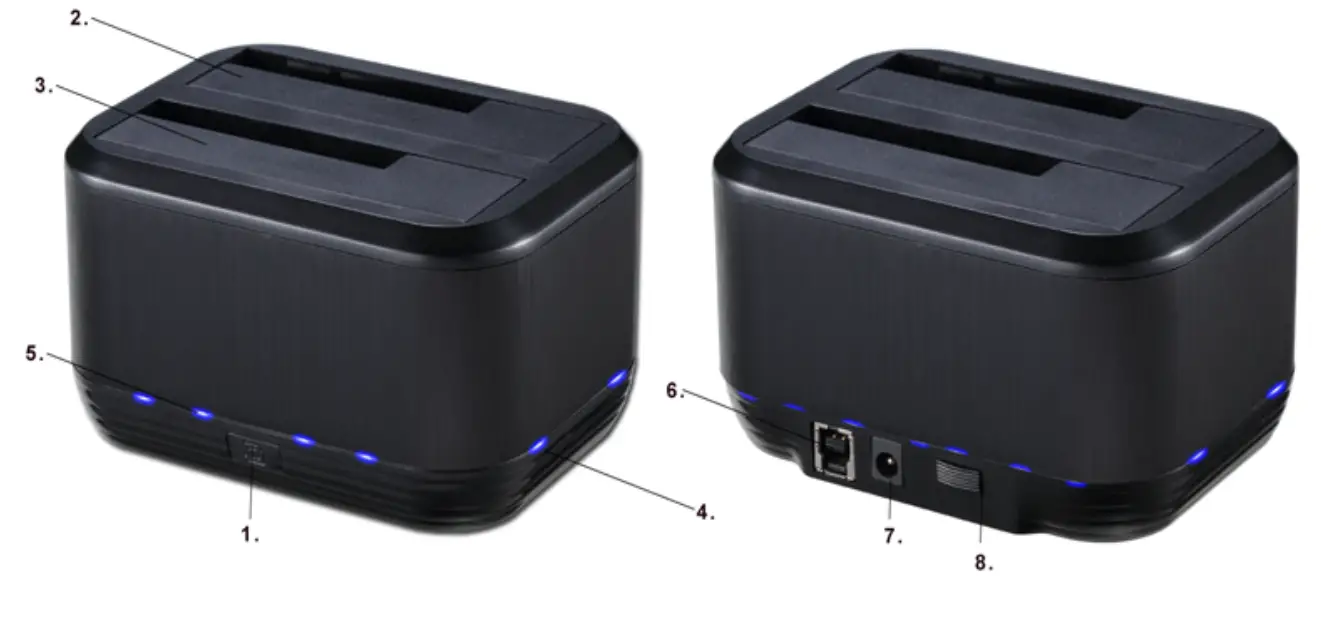 LC POWER LC DOCK U3 III USB 3 0 Dual Bay Docking Station-